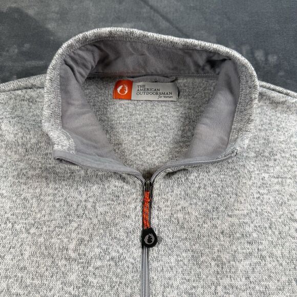The American Outdoorsman Women's Half Zip Pullover Heather Gray Size L - Picture 2 of 7